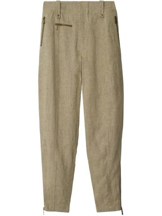 Burberry linen trousers - Neutrals