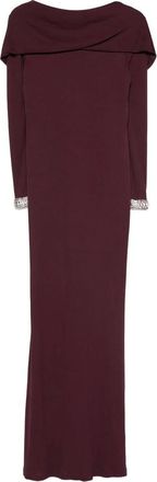 Stephane Rolland Paris Embellished-Cuffs Maxi Dress - female - Stephane Rolland - Gowns - Purple - XS - Dresses