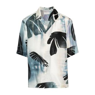 Dries Van Noten Short Sleeve Shirt - male - Dries Van Noten - Short Sleeve Shirts - Blue - M - Shirts