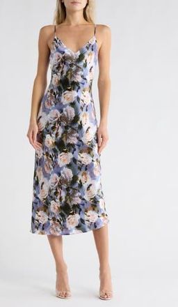 L'agence Seridie Floral Silk Slipdress in Multi Distressed Floral at Nordstrom Rack, Size 10