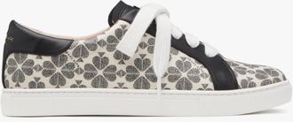 Kate Spade New York Womens Erin Flower Pvc Sneaker - Black Canvas - Size UK 4.5