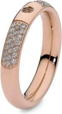 Qudo Womens Basic Deluxe Ring In Rose Gold