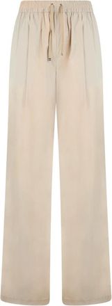 Herno Wijde broek - Dames - Wijde Broeken - Beige - M - Broeken