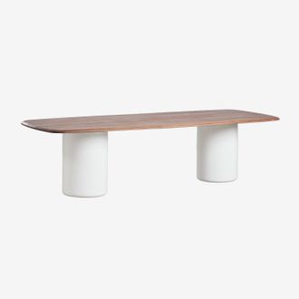 Sklum Mesa De Comedor Rectangular 270x110 Cm En Madera De Acacia Leighton Sklum