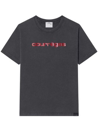 Courr&egrave;ges Crew Neck Grey T-Shirt