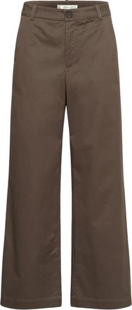 Inwear Wijde broek - Dames - Wijde Broeken - Bruin - 2XS - Katoen - Broeken