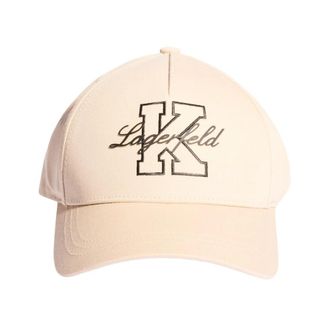 Karl Lagerfeld K/Signature Cap - Heren - Petten - Beige - ONE Size - Katoen - Accessoires