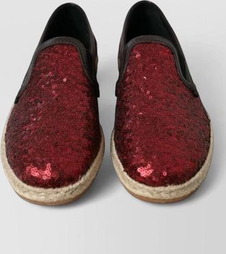 Dolce & Gabbana leather sequined espadrilles
