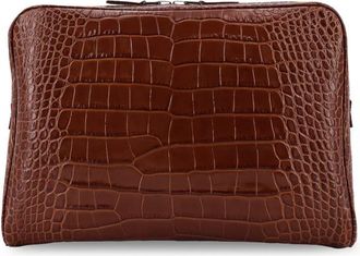 Tom Ford Croco Print Leather Laptop Pouch