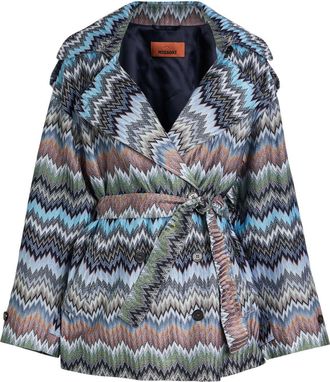 Missoni Zigzag Belted Fine-knit Trench Jacket - Multicoloured - S (UK8-10 / S)