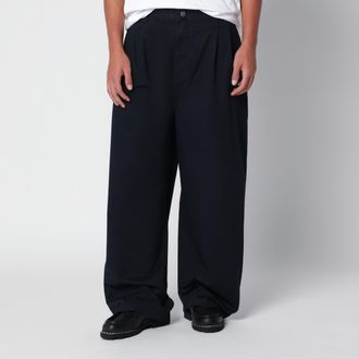Carhartt Work in Progress Pantaloni Brockman blu scuro in cotone