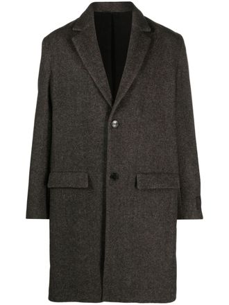 Zadig&Voltaire Mark chevron-knit wool coat - Grey