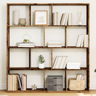 Berkfield Home Book Cabinet Old Wood 132x29x141.5 cm Engineered Wood in Brown