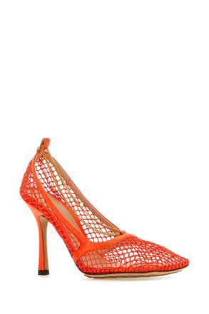 Bottega Veneta Oranje Mesh Stretch Hakken