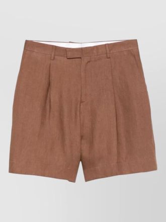 Lardini mens bermuda shorts pleats belt loops