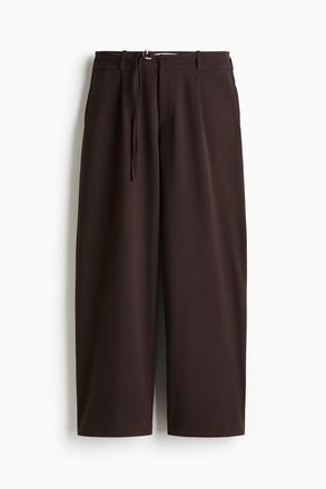 H&M Elegante Hose mit G&uuml;rtel - Dunkelbraun