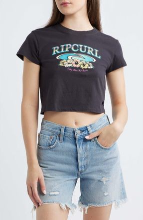 Rip Curl Catalina Island Graphic Baby T-Shirt in Washed Black at Nordstrom, Size Xx-Small