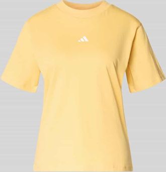 adidas Regular Fit T-Shirt mit Logo-Print in DUNKEL GELB, Gr&ouml;&szlig;e XL