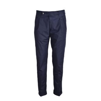 Berwich Broeken, Heren, Blauw, S, Katoen, Katoen Lycra Elastaan Broek