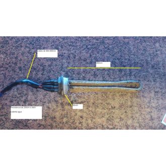 Universal Works Resistencia 3u 2000w 380v L260 Mm. Sobre Rosca 60