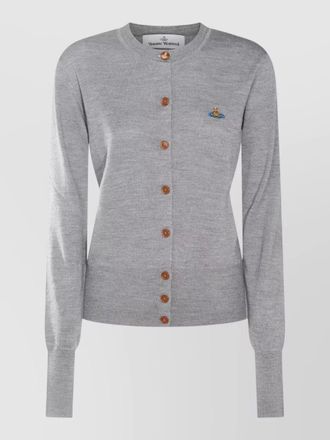 Vivienne Westwood bea crew neck ribbed knit cardigan