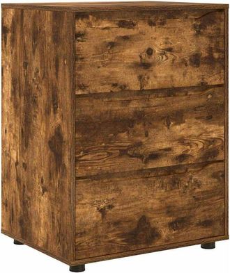 vidaXL Armario De Almacenamiento Roble Ahumado 60 X 48 X 81 Cm Vidaxl