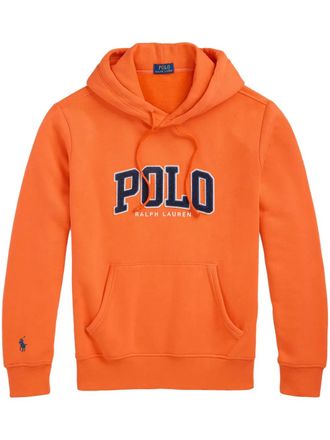 Polo Ralph Lauren logo-flocked hoodie - Orange
