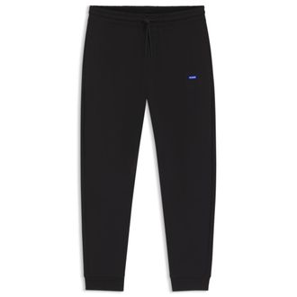 HUGO BOSS Cotton-terry sweatpants with logo patch