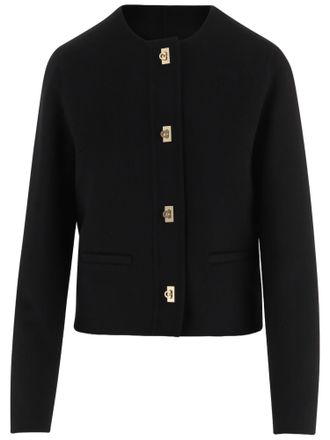 Ferragamo Black Golden Buttons Wool Jacket