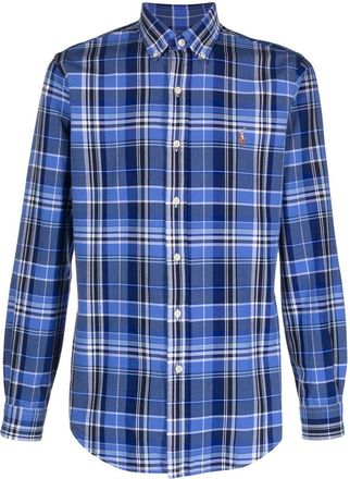 Polo Ralph Lauren check-print long-sleeve shirt - men - Cotton - S - Blue