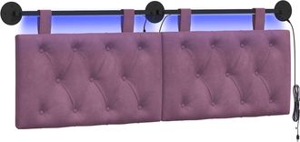 vidaXL Cabecero Colgante Morado Terciopelo Vidaxl