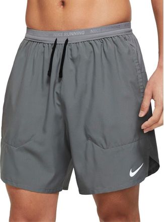 Nike Dri-FIT Stride 2-in-1 Running Shorts in Smoke Grey/Silver at Nordstrom, Size Xx-Large