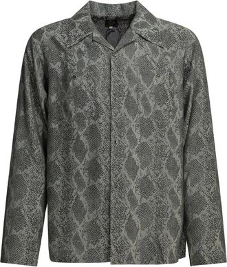 Needles Cowboy One-Up Shirt - Heren - Casual Overhemden - Grijs - M - Rayon - Overhemden