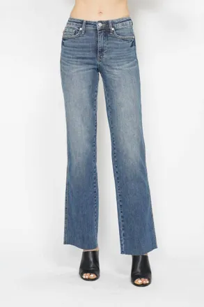 Judy Blue Tummy Control Straight Jeans In Vintage Blue