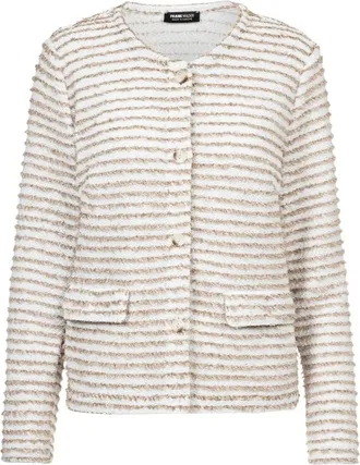 Frank Walder Frank Walder, Dames, Jassen, Beige, Maat: 5XL Tweed