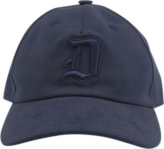 Dondup Baseballpet - Heren - Petten - Blauw - ONE Size - Katoen - Accessoires