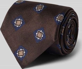 Altea Krawatte mit Label-Detail Modell Ticino in Dunkelbraun, Gr&ouml;&szlig;e 1