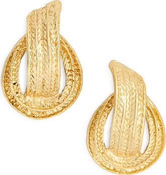 Karine Sultan Etched Knot Stud Earrings in Gold at Nordstrom Rack