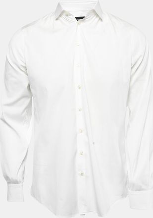 Dsquared2 White Cotton Button Front Full Sleeve Shirt