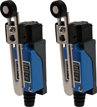 OEM 2 Interruptores De L&iacute;mite Moment&aacute;neos Me-8108 Con Brazo De Palanca Giratorio Y Ajustable Y Rodillo