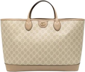 Gucci Pre-owned Satchel - Dames - Vintage Shopper - Beige - ONE Size - Leer - Vintage