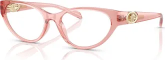 Versace 54mm Cat Eye optical glasses in Pink at Nordstrom