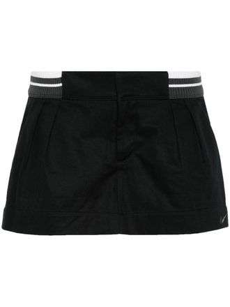 Nike Swoosh twill mini skirt - women - Cotton/Polyamide/Elastane/Polyester/Spandex/Elastane/Viscose - 2XL - Black