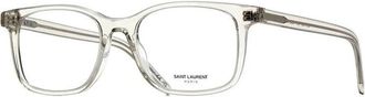 Saint Laurent Clear Square Full Rim Eyeglasses - Clear