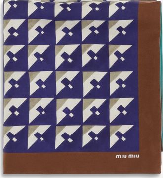 Miu Miu Foulard stampa geometrica Woman UNI