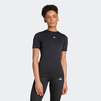 adidas T-Shirt ADIDAS PERFORMANCE TF TRAIN T, Damen, Gr. XXL, schwarz, Obermaterial: 83% Polyester, 17% Elasthan, normal, Rundhals, Shirts T-Shirt