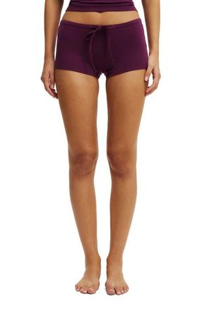 Cotton On Womens Dreamy Soft Tie Micro Short in Blackcurrant at Nordstrom, Size Xx-Small