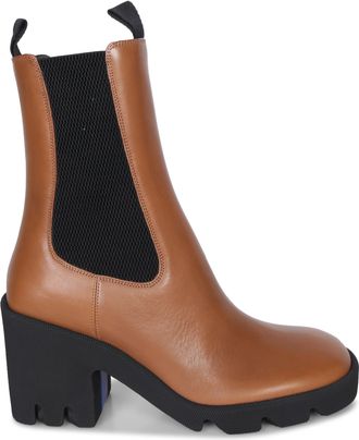 Burberry Roundtoe Heeled Ankle Boots