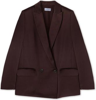 Motivi Jassen, Dames, Bruin, S, Linnen, Dubbelrijige blazer van linnenmix