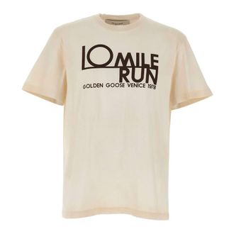 Golden Goose Journey Print T-Shirt - male - Golden Goose - T-Shirts - Beige - XL - Tops